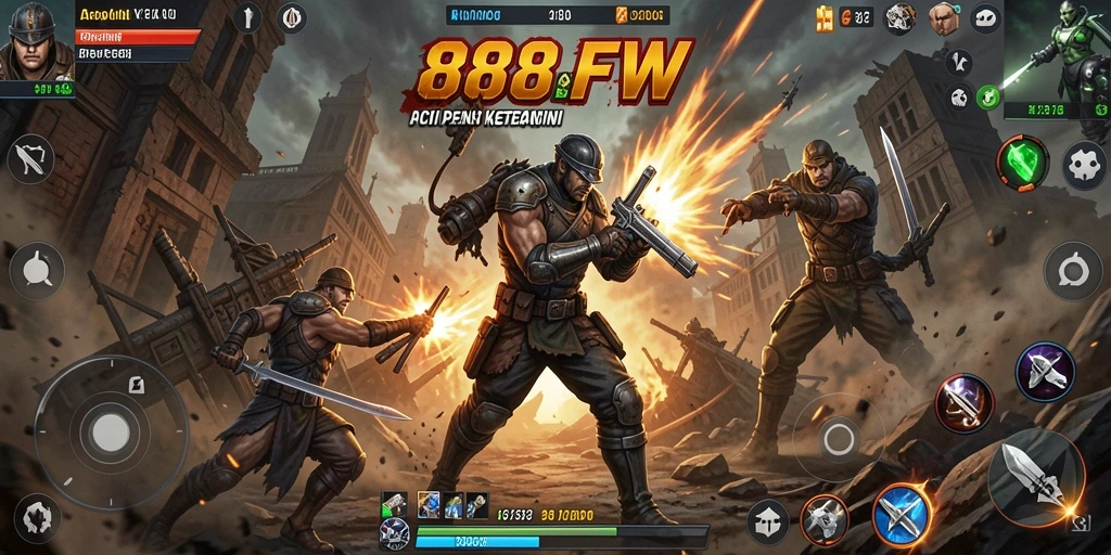Tangkapan layar utama 888FW yang menunjukkan aksi seru dalam pertarungan.