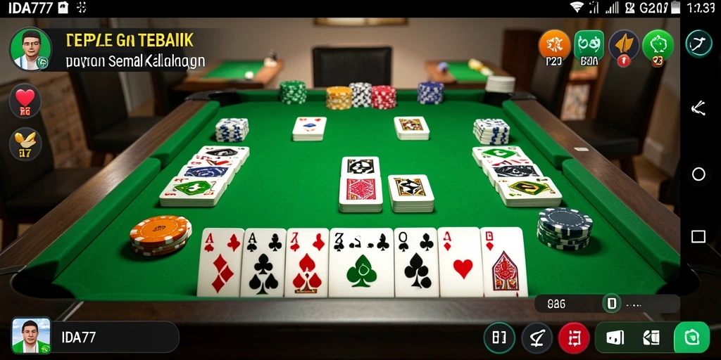 Tampilan gameplay Gaple yang seru dan interaktif di IDA777.