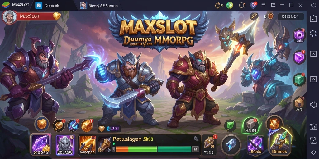 Tangkapan layar gameplay MAXSLOT yang menampilkan aksi seru dalam dunia MMORPG.