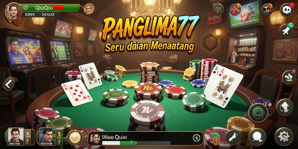 Tampilan gameplay seru dalam PANGLIMA77 yang menampilkan QiuQiu.