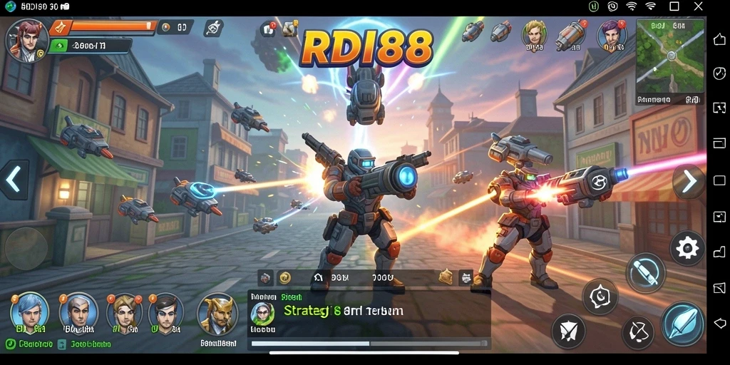 Tangkapan layar menunjukkan aksi intens dalam gameplay RDI88.