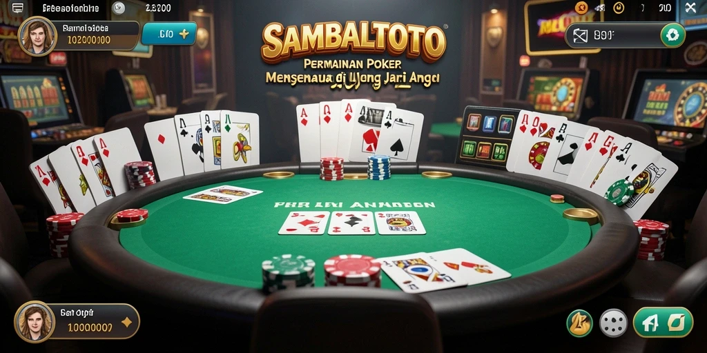 Menampilkan gameplay seru dari aplikasi Poker SAMBALTOTO.