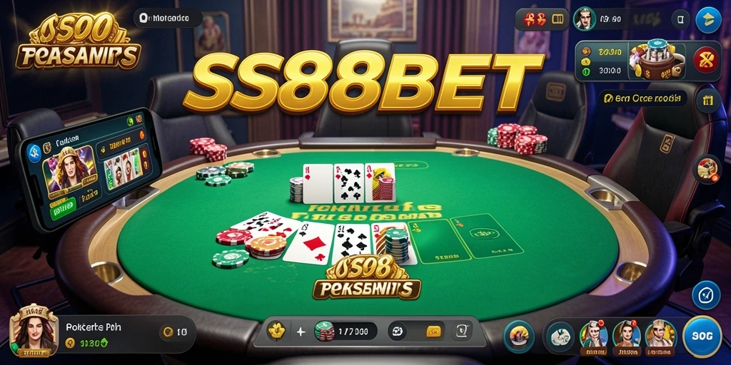 Tampilan menarik saat bermain poker di SS88BET.